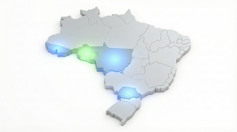 Mapa de Atuação FS - RO, MT, AC, AM e PR
